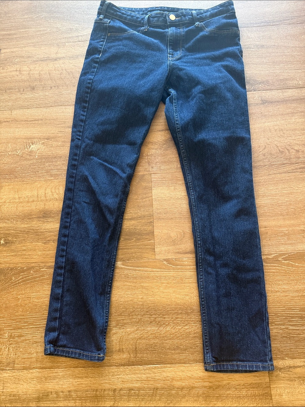 Women's Dark Blue Pull On  Stretch Skinny Anke  Denim Jeans 28/27